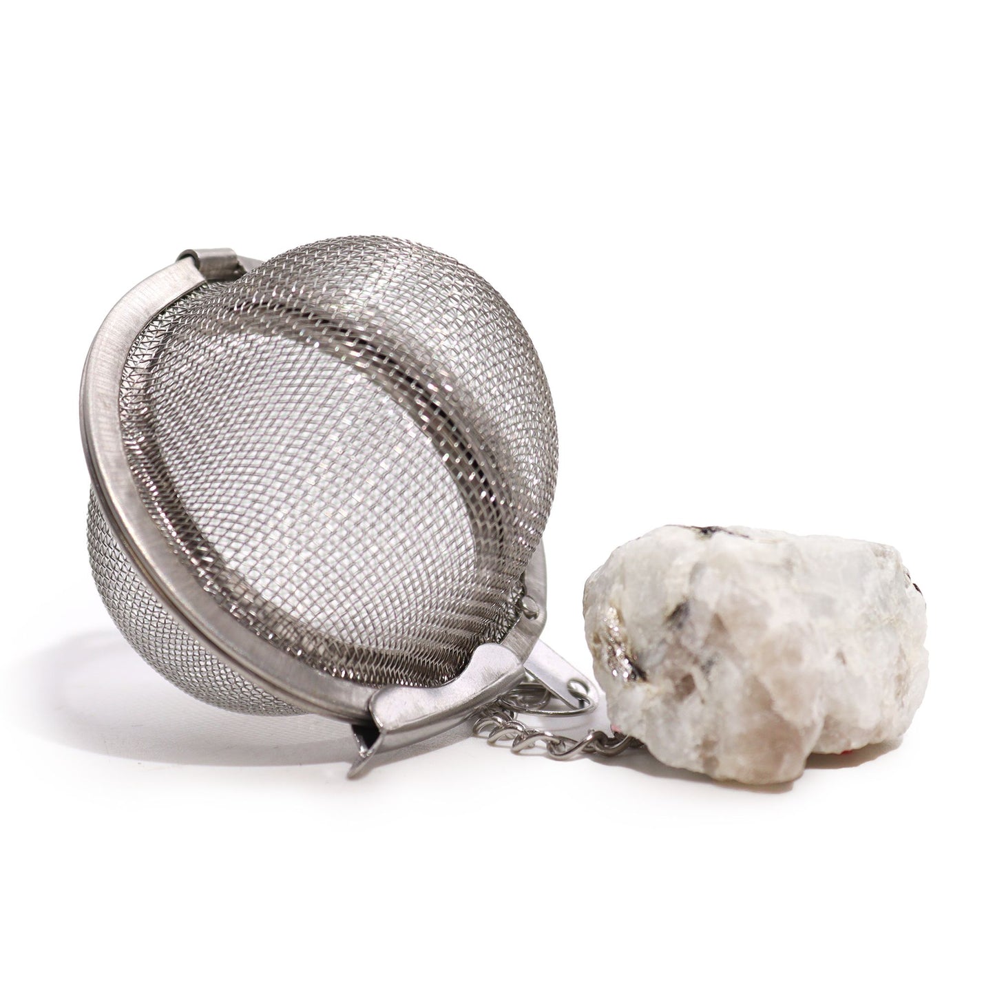 Raw Gemstone Tea Strainer – Rainbow Moonstone