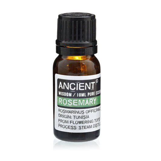 10ml rosemary essential oil in amber glass bottle 