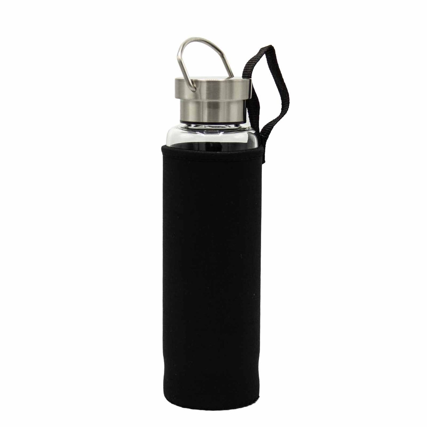 Crystal Infused Glass Water Bottle – Rose Quartz Obelisk - 500ml