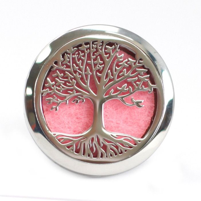 Tree of Life stainless steel car diffuser kit vent clip with essential oil felt pads