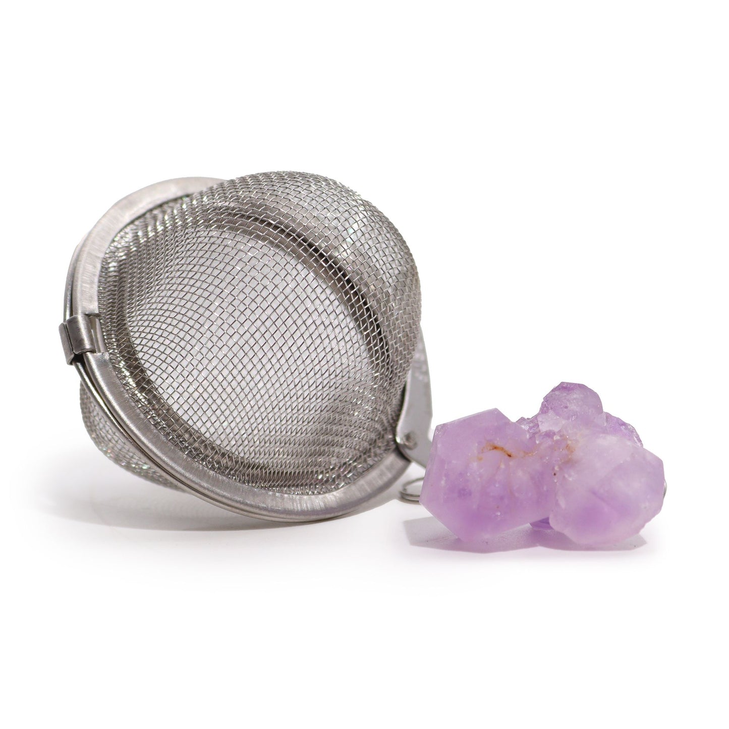 Raw Gemstone Tea Strainer – Amethyst Cluster