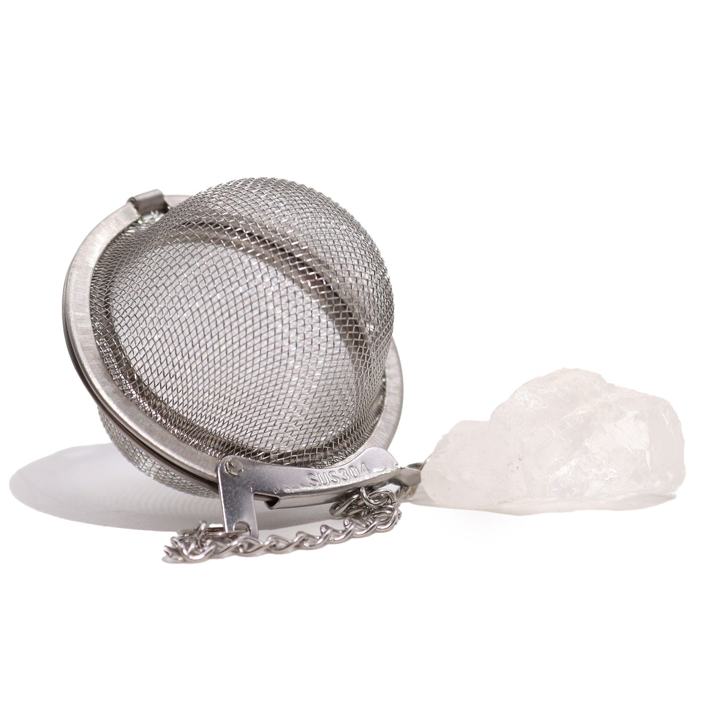 Raw Gemstone Tea Strainer – Clear Quartz