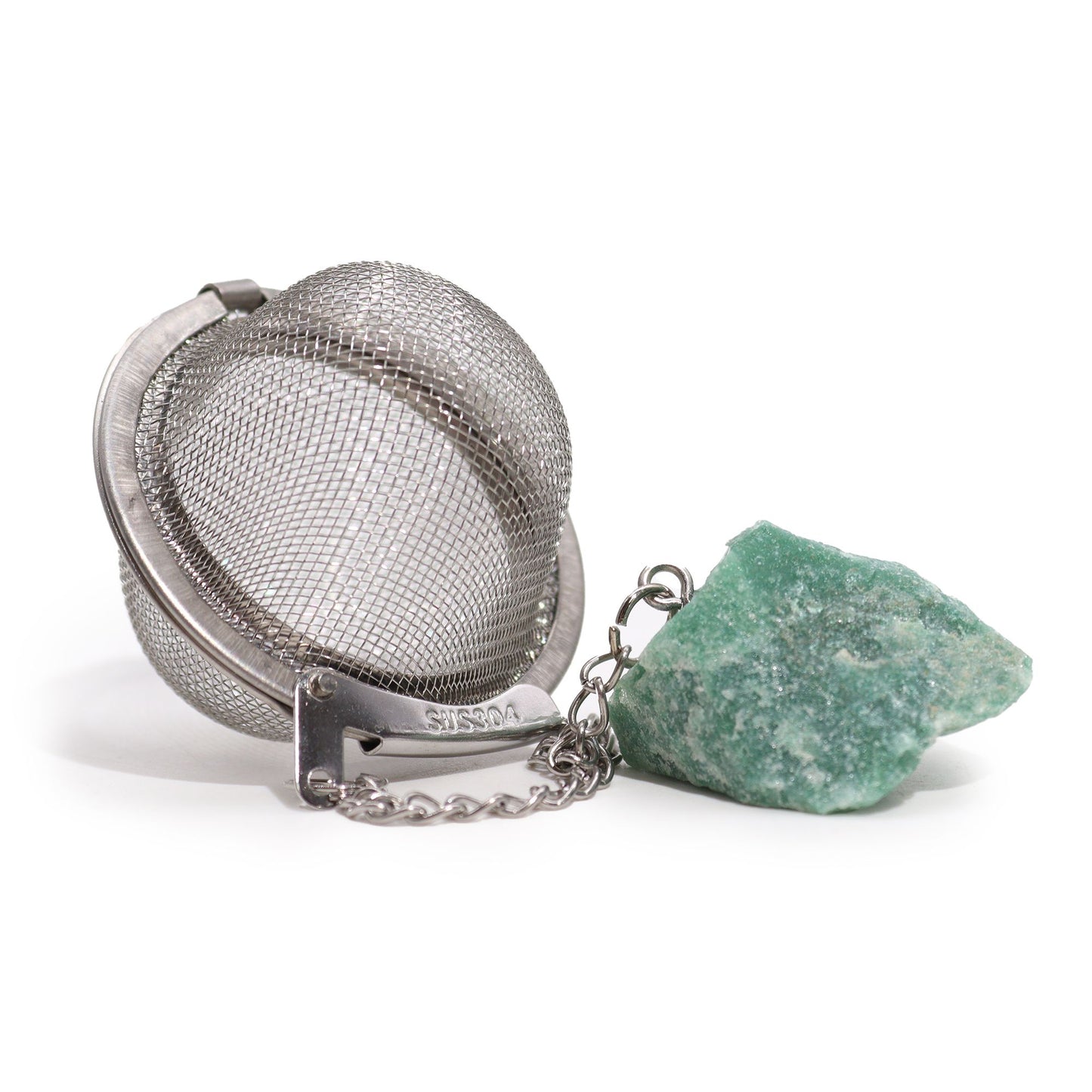 Raw Gemstone Tea Strainer – Green Aventurine