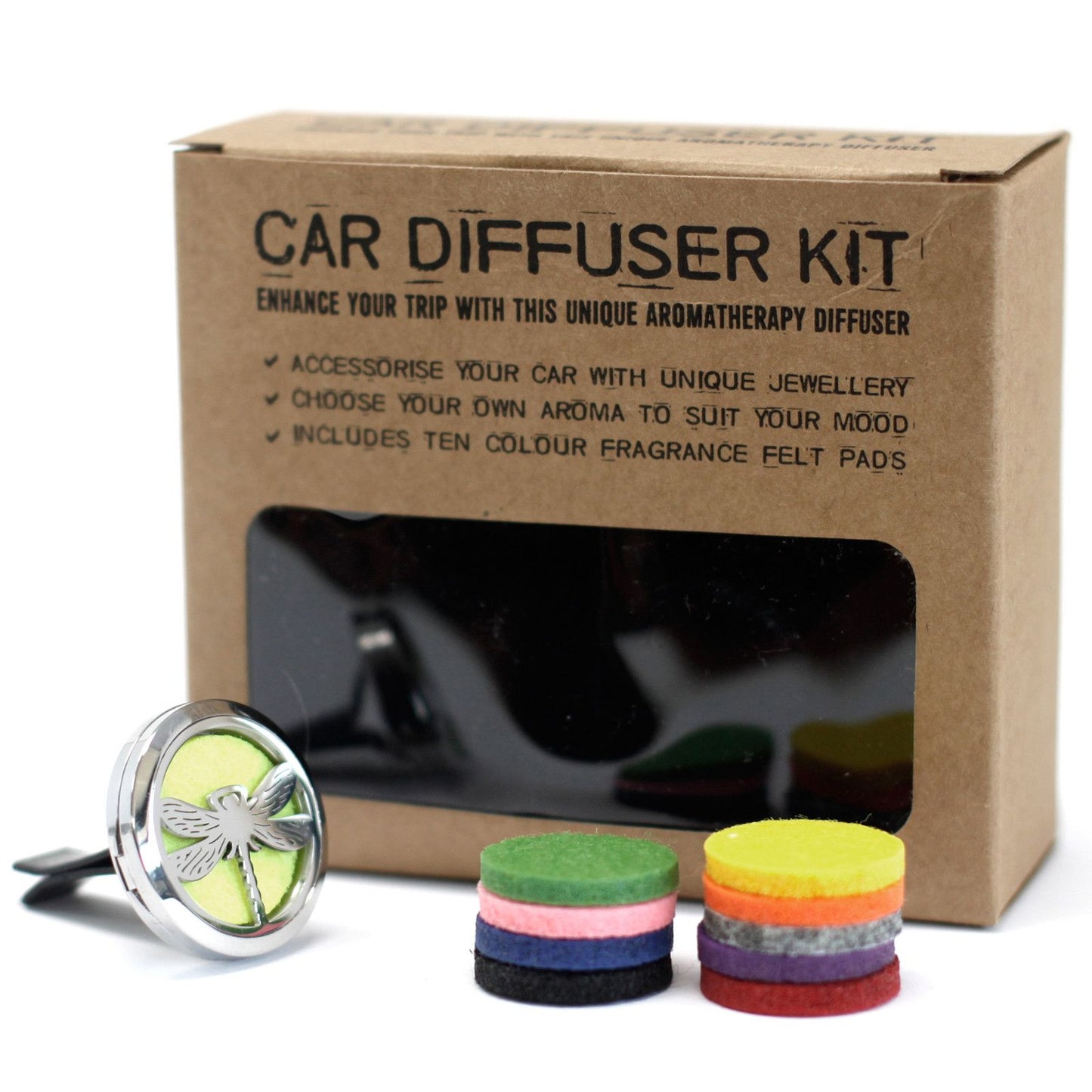 Dragonfly Aromatherapy Car Diffuser – Stainless Steel Vent Clip (30mm)