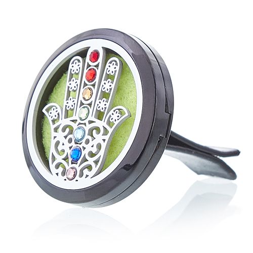 Hamsa Aromatherapy Car Diffuser – Stainless Steel Vent Clip (30mm)