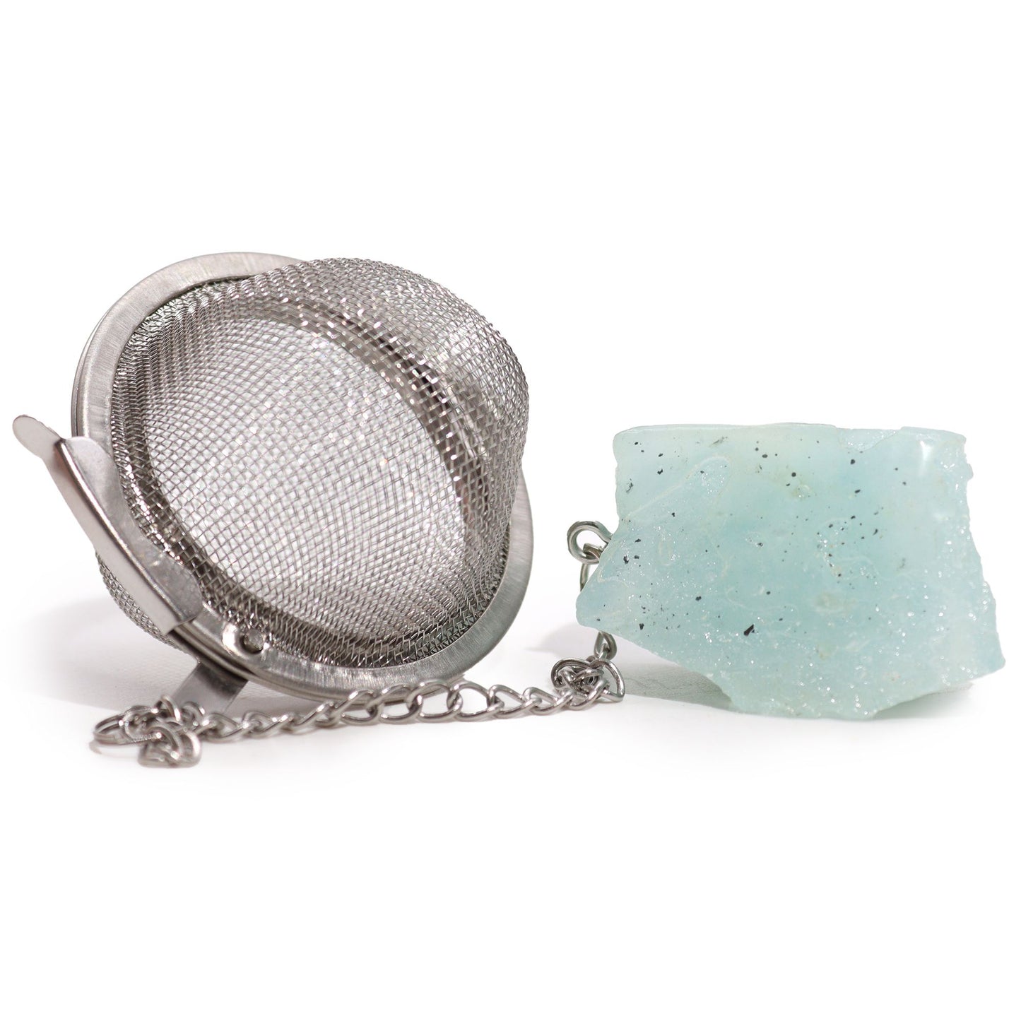 Raw Gemstone Tea Strainer – Aquamarine