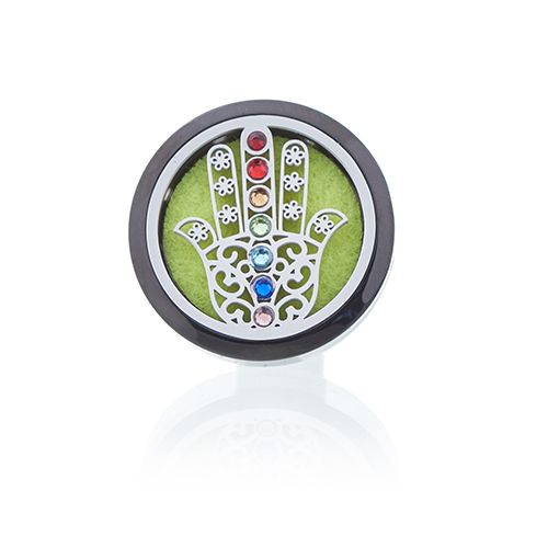Hamsa stainless steel car diffuser kit vent clip with essential oil felt pads