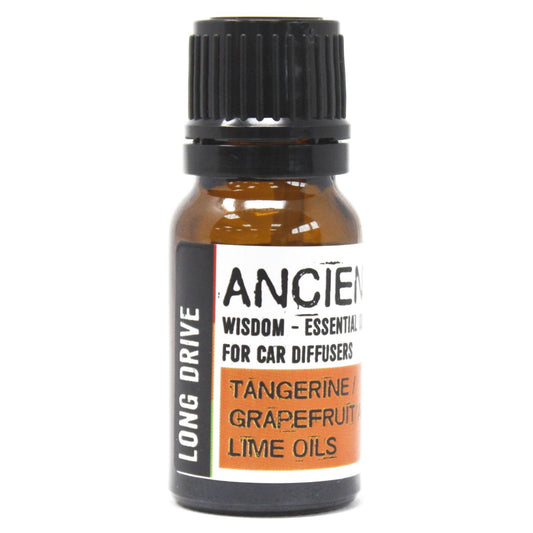 10ml aromatherapy car blend in amber glass bottle with dropper cap