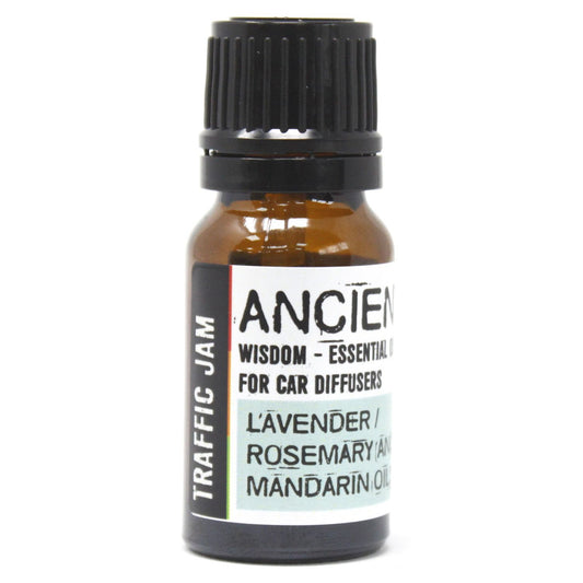 10ml aromatherapy car blend in amber glass bottle with dropper cap