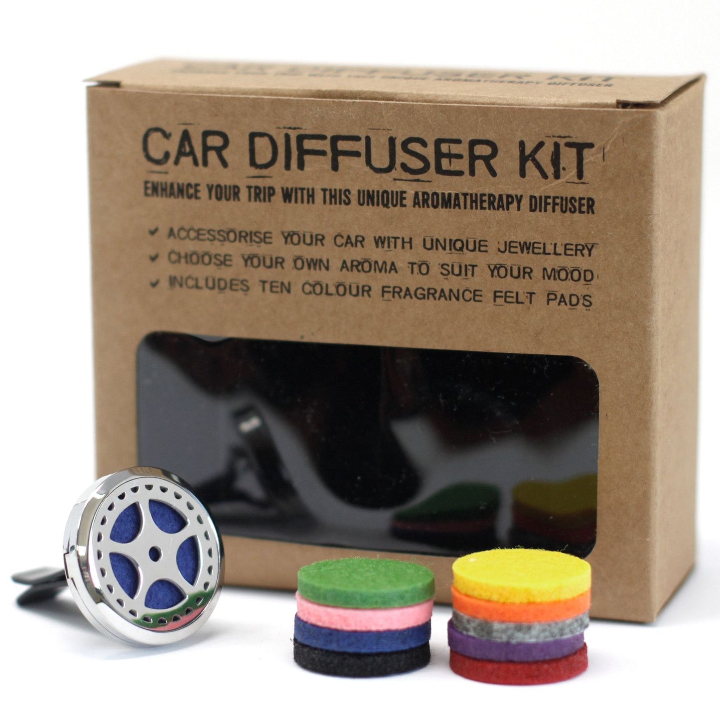 Auto Wheel Aromatherapy Car Diffuser – Stainless Steel Vent Clip (30mm)