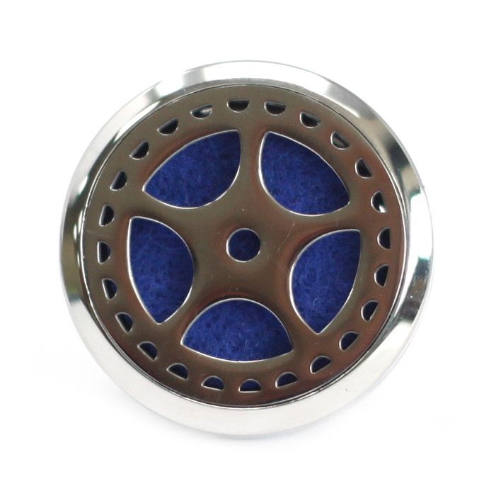 Auto Wheel stainless steel car diffuser kit vent clip with essential oil felt pads