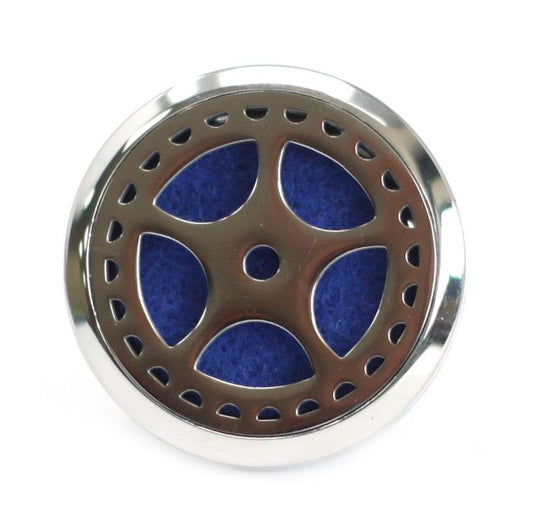 Auto Wheel stainless steel car diffuser kit vent clip with essential oil felt pads