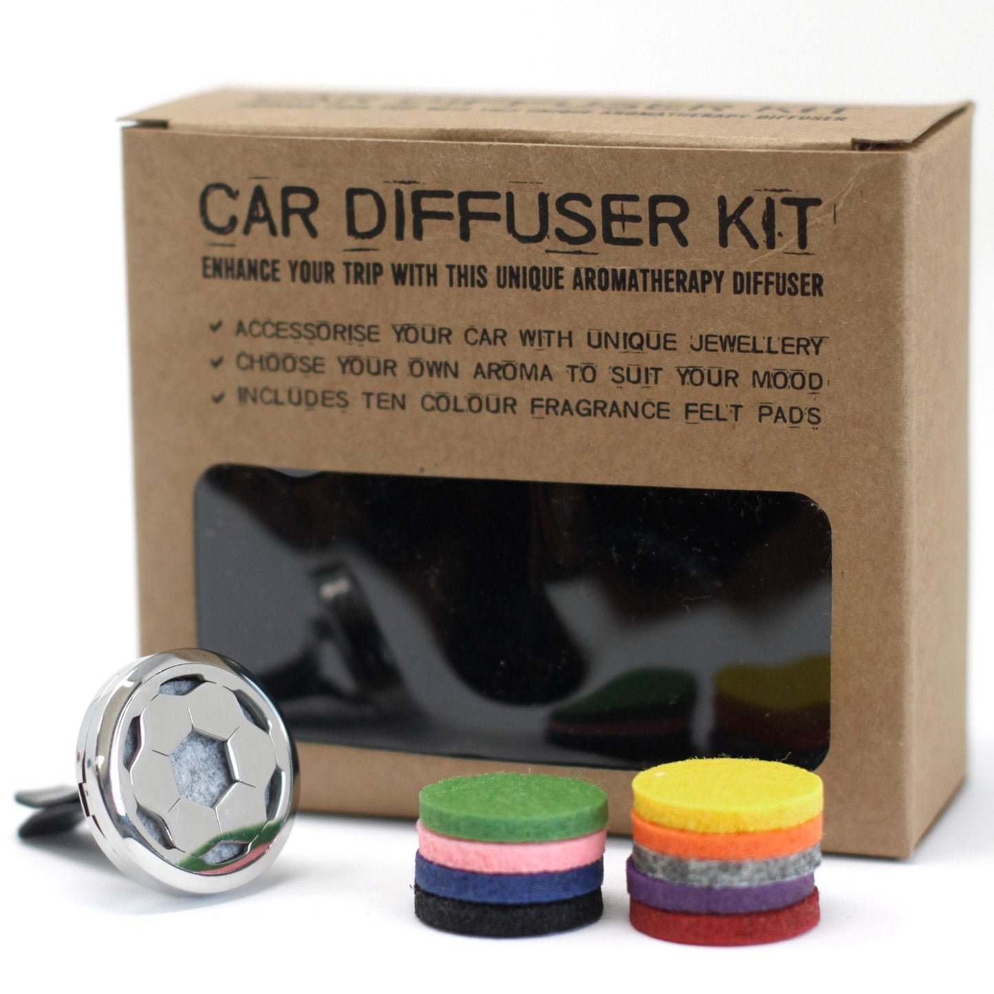 Football Aromatherapy Car Diffuser – Stainless Steel Vent Clip (30mm)
